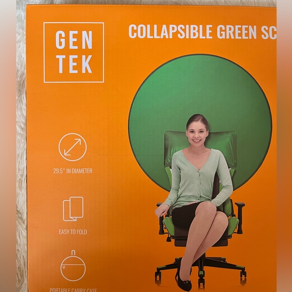 Gentek collapsible green screen new in box - Picture 1 of 4